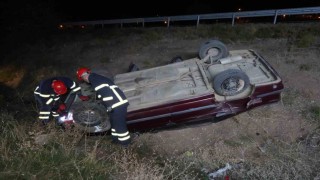 Kırıkkalede otomobil takla attı: 1 yaralı