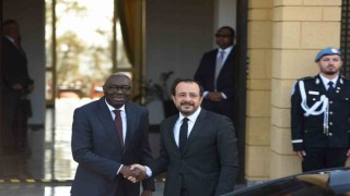 KKTC Cumhurbaşkanı Erhürman ile GKRY lideri Hristodulidis ilk kez bir araya geldi