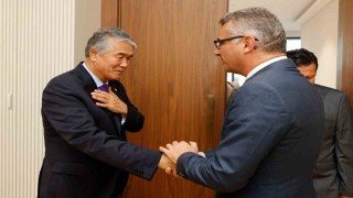 KKTC Cumhurbaşkanı Erhürman, TÜRKSOY Genel Sekreteri Raevi kabul etti