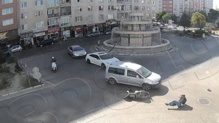 Kütahyada iki ayrı motosiklet kazası kameralara yansıdı