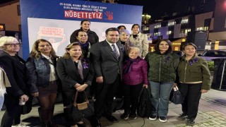 Levent Meydanında 25 Kasım Kadına şiddete karşı nöbet etkinliği