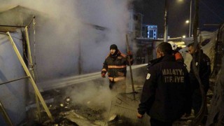 Malatyada konteyner çarşıda yangın: 1 yaralı
