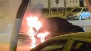 Malatyada seyir halindeki otomobilde yangın