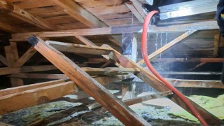 Menteşe TOKİde çatı yangını korkuttu