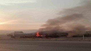 Mersinde tırda çıkan yangın korkuttu