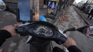 Motosiklet kaydı, duba şaşırttı: Sinirle çıktı, mizahla bitti