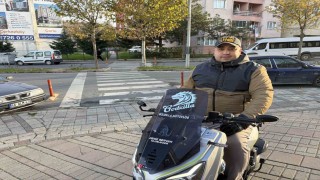 Motosikletli, viral olan yol verme anını anlattı
