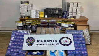 Mudanyada yüklü miktarda kaçak tütün ürünleri ele geçirildi