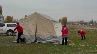 Muşta Kızılay ekiplerinden afet yönetimi için saha tatbikatı