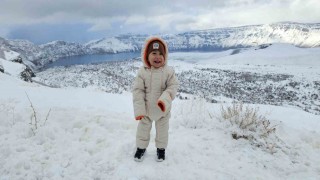 Nemrut Kalderası beyaz gelinliğini giydi