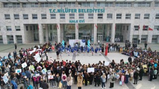 Nilüferli çocuklardan gelecek için anlamlı yürüyüş