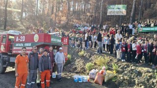 Öğrencilere yangın ve çevre bilinci konusunda yerinde bilgi verildi
