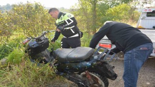 Orduda dere yatağında terk edilmiş motosiklet bulundu