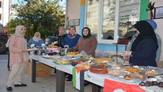 Orduda hayır çarşısı ile Filistine destek
