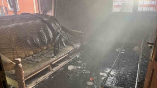 Orduda metruk evde yangın