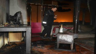 Orduda sobadan çıkan yangında anne ve oğlu yaralandı