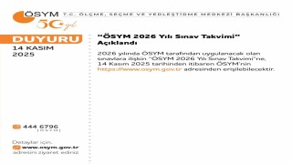 ÖSYM sınav takvimi açıklandı