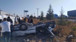 Otomobil takla attı: 1 ölü, 1 yaralı