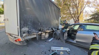 Otomobilini hızını denerken perte çıkardı