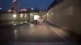 Otomobiliyle makas atarken kaza yaptı: O anlar araç kamerasında