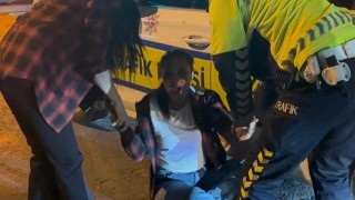 Polisin alkollü yolcuyla imtihanı kamerada