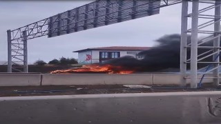 Pursaklarda araç yangını