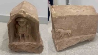 Roma dönemine ait, değeri 5 milyon lira: İnsan ve hayvan figürlü mezar steli ele geçirildi