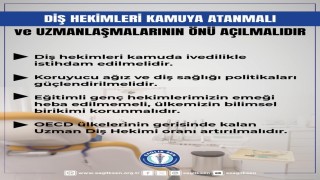 Sağlık-Sen: Diş hekimleri kamuya atanmalı ve uzmanlaşmalarının önü açılmalıdır