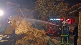 Samanlık yangını korkuya neden oldu