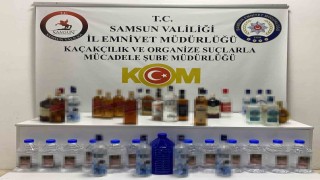 Samsunda 28,1 litre sahte içki ve 35 litre etil alkol ele geçirildi