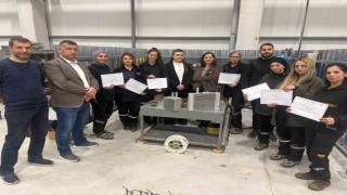 Sanayide kadın gücü: Çorumda 15 kadın kaynakçı sertifikalarını aldı