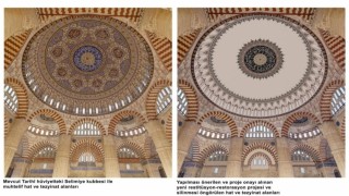Selimiye Kubbe süslemeleri restorasyonuna mahkeme durdedi