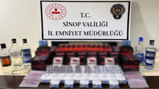 Sinopta kaçak içki ve cinsel içerikli ürün operasyonu: 1 gözaltı
