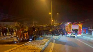 Sökede traktör devrildi: 1 yaralı