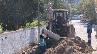 Sökede yağmur suyu hattı çalışmaları sürüyor