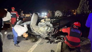 Takla atan araçta sürücü hafif yaralandı