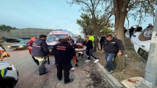 Takla atan otomobil hurdaya döndü: 1 yaralı