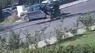 Tekirdağda motosiklet lokantanın bahçesine daldı: O anlar kamerada