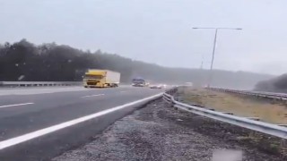 TEMin Bolu geçişinde kar başladı