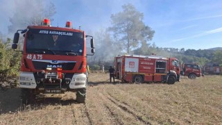 Yatağandaki iki ayrı arazi yangını büyümeden söndürüldü