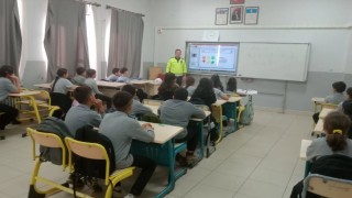 Yenipazarda öğrencilere trafik eğitimi verildi