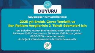 Yeşilyurt Belediye vezneleri, hafta sonu hizmet verecek