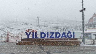 Yıldız Dağı beyaz gelinliğini giydi, kayak merkezi havadan görüntülendi