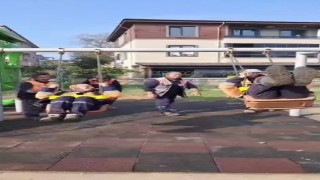 Yoğun çalışma temposuna salıncak molası verdiler