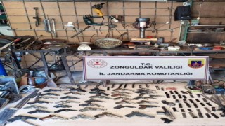Zonguldakta kaçak silah imalathanesinde 30 binin üzerinde fişek ele geçirildi