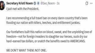 ABD İç Güvenlik Bakanı Kristi Noemden ABDye seyahat yasağı önerisi