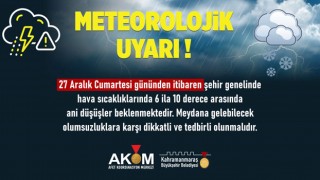 AKOM’dan Kahramanmaraş İçin Soğuk Hava Uyarısı
