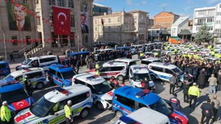 Aksarayda emniyet ve jandarma araç filosuna 118 yeni araç katıldı