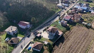 Akyazıda altyapı bitti, asfalt serimi başladı