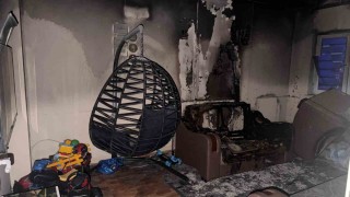 Alaplıda bir evde çıkan yangında oda zarar gördü